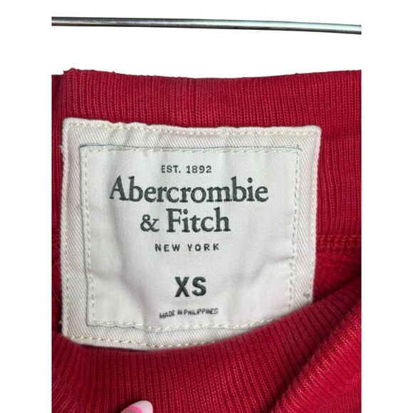 Abercrombie & Fitch Sweatpants XS Red Y2K 2000s Vintage Logo Joggers A&F - Picture 6 of 13